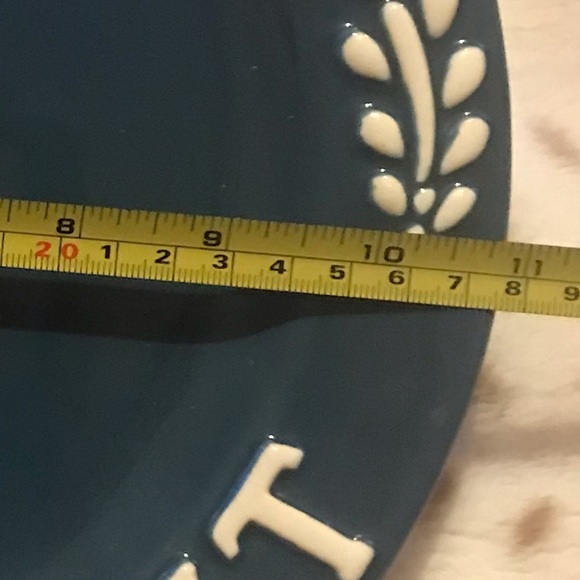 House of Lloyd 1999 vintage blue “ Cherish the Moment” glazed ceramic plate - Picture 4 of 10